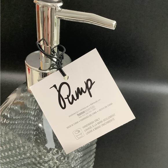 Hobnail Soap Pump clear glass - Picture 4 of 6